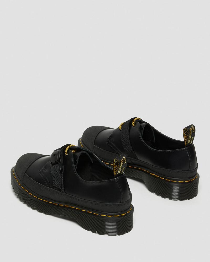 Dr Martens 1461 Made In England Bex Tech Smooth Læder Oxford Sko Herre Sort | DK 593KOR